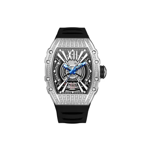 HANBORO Автоматический механический механизм Часы Мужские Часы Черепный циферблат HBR993 BH