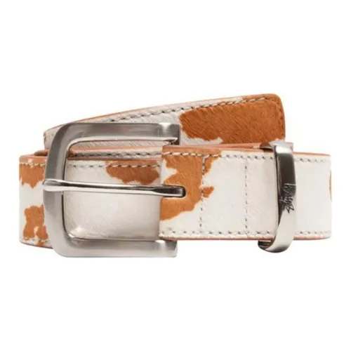 Stussy Однотонный Логотип Шпилька Кожаные ремни Унисекс Многоцветные