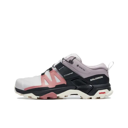 Salomon X Ultra 4 GTX Противоскользящий Низкий Топ Уличная Обувь Женская Белый Серый Черный