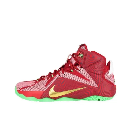 Nike Lebron 12 Дышащие Низкие Кроссовки для Бега Мужские Красные