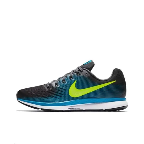 Nike Pegasus 34 Амортизация Износостойкий Низкий Топ Беговые кроссовки Мужские Синий Черный