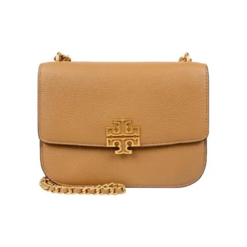 TORY BURCH Britten Lychee Поверхность Коровья кожа Сумка Сумка через плечо Сумка через плечо Средний Женская Коричневый