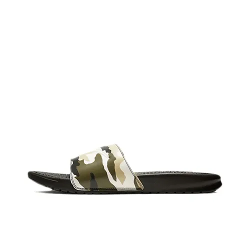 Nike Benassi dji Резиновая подошва Слипоны Унисекс Армейский зеленый