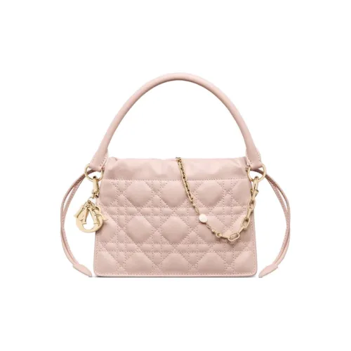DIOR Lady Dior Sheepskin Сумка Lady Dior Сумка через плечо Сумка мини Женская Румяна Розовый