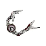 Серебряная цепочка & Красный & Белый