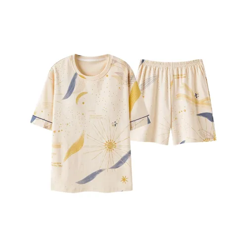 THREEGUN Sq65011 С вкладышами Абрикос Женские Пижамные комплекты