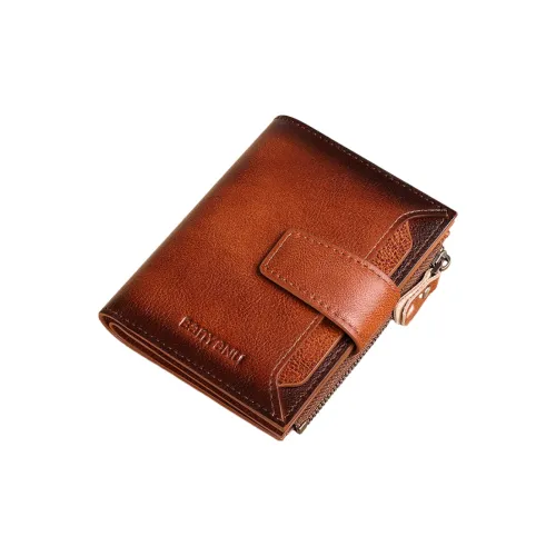 Banyanu Коровья кожа Держатель для карт кошелек Стандартный Мужской Желтый Коричневый Кофейный Синий Серый Черный