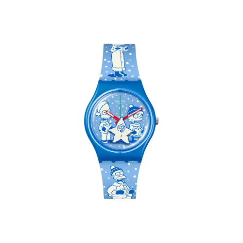 Swatch Quartz Movement Унисекс Часы 39,2mm*34mm*8,75mm Синий