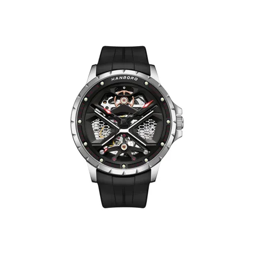 HANBORO X Collection Автоматический Механический Механизм Часы Мужские Белый Циферблат HBR909 BHH
