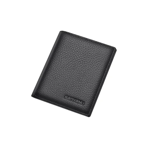 Banyanu Кошелек из коровьей кожи держатель для карт мужской черный кофейный