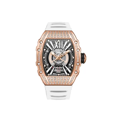 HANBORO Автоматический Механический Механизм Часы Мужские Часы С Черепным Циферблатом HBR993 MB