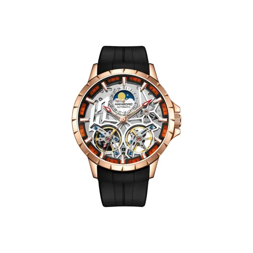 HANBORO Автоматический Механический Механизм Часы Мужские Часы С Черепным Циферблатом HBR908 MH
