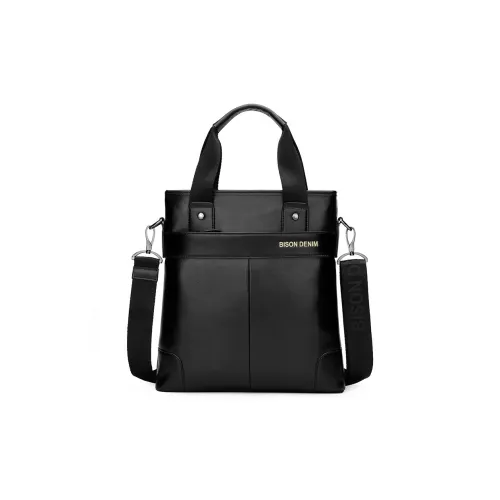 BISON DENIM Сумка из натуральной коровьей кожи сумка через плечо сумка на плечо мужская черная кофейная
