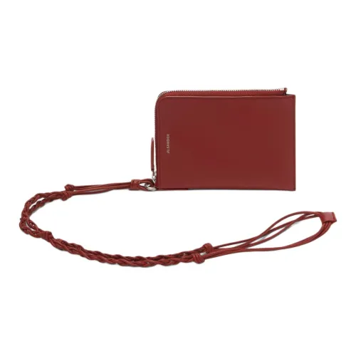 JIL SANDER Телячья кожа Держатель для паспорта Мужской Кирпично-красный