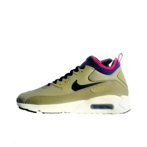 Nike Air Max 90 Low Топ Беговые кроссовки Унисекс Оливково-зеленый