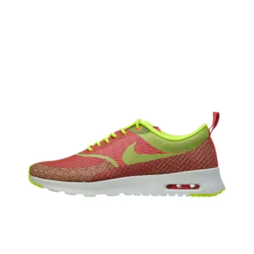 Nike Air Max THEA Амортизация Износостойкие Низкие Кроссовки для Бега Женские Красные Зеленые
