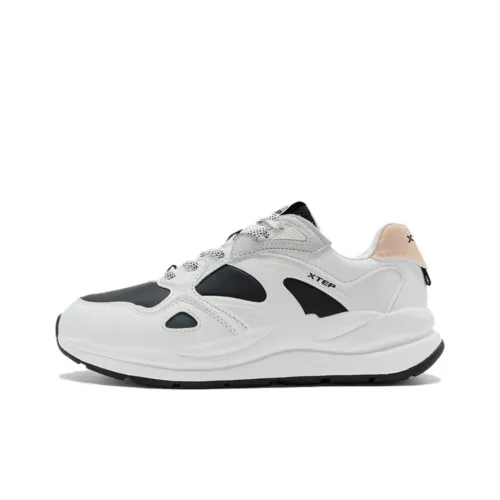 XTEP Свет Год 5,0 Винтаж Амортизация Износостойкая Повседневная Обувь Женская Белый Черный