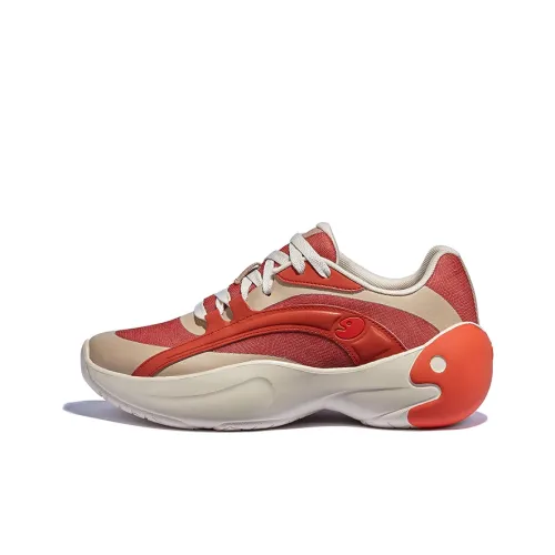 U.IN Low Топ Толстая подошва Кроссовки Женские Охра Красный