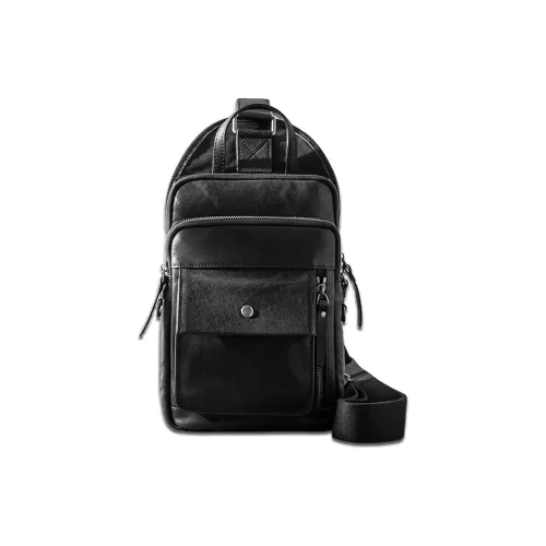 Back Step Чехол для телефона из коровьей кожи Sling Сумка Унисекс Черный