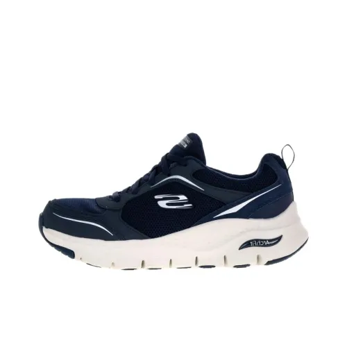 Skechers Arch Fit Амортизация Низкий Топ Повседневные Беговые кроссовки Женские Синие