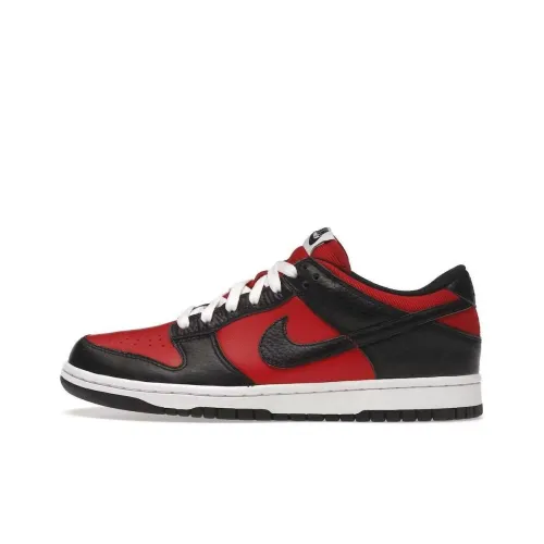 Nike Dunk Slip-Resistant Low Top Скейтборд Кроссовки Мужские Красный Черный