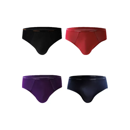 Lanza Черный+Темно-синий+Красный+Фиолетовый Мужские трусы-бикини