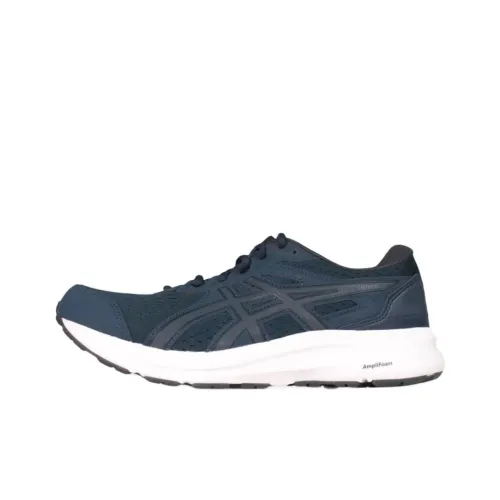 Asics Гель Contend 8 Амортизация Износостойкий Низкий Топ Беговые кроссовки Мужской Темно-синий