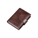 Кофе-24 Слот для карты (Лицевая коровья кожа) Анти-скимминг