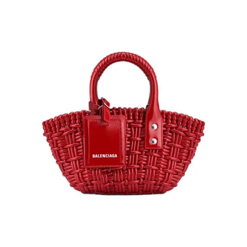 Balenciaga Bistro Искусственная кожа Корзинка-сумка Портативная сумка через плечо Сумка через плечо Экстра мини Женская Красная