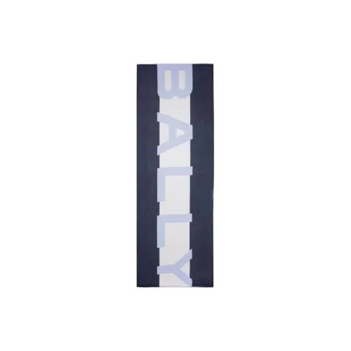 BALLY Вязаные шарфы Мужской Синий Белый