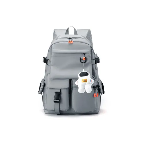 GEERDUN Nylon Студенческий Рюкзак для старшеклассников Большой объем Унисекс Черный Серый