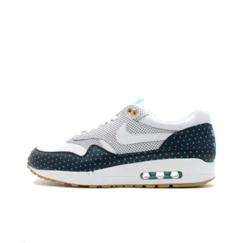 Nike Air Max 1 Амортизация Износостойкий Низкий Топ Повседневные Беговые Кроссовки Мужские Белые