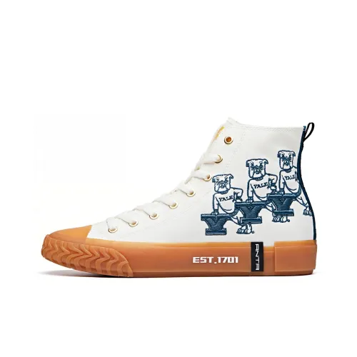 YELU x ANTA Износостойкие Дышащие Высокие Кеды Мужские Белые