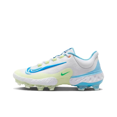 Nike Alpha Huarache 4 Амортизация Износостойкие Низкие Кроссовки для Тренировок Мужские Белые и Синие