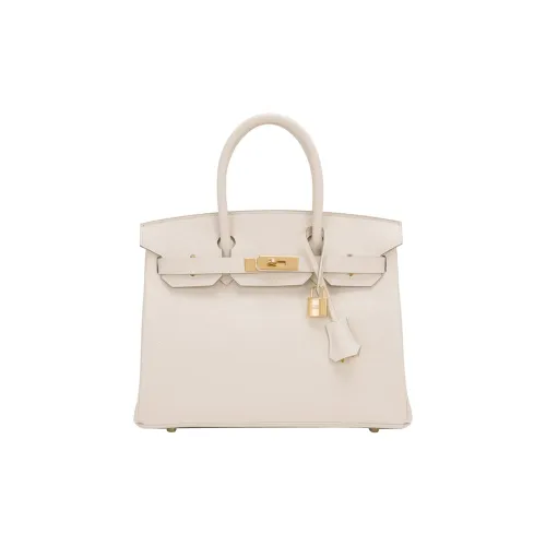 HERMES Birkin Эпсомская кожа Сумка Birkin Сумка Женская 10 Craie Milkshake Белый