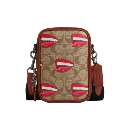 COACH TOM Wesselmann Коллаборация Stanton Покрытый холст Телячья кожа Сумка через плечо Маленькая Женская