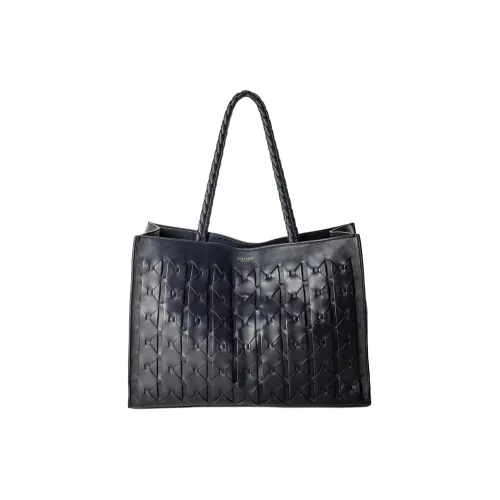 Serapian Lambskin Tote Bag Shopping Bag Shoulder Bag Handbag Women's Midnight Blue