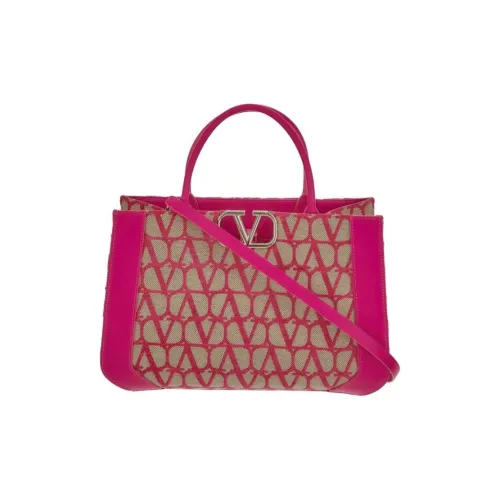 Valentino Сумка через плечо с тканью и кожей средний размер женская красная и бежевая