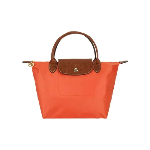LONGCHAMP Le Pliage Полиамид Холст Кожа Сумка-пельмени Сумка Маленькая Женская Апельсин