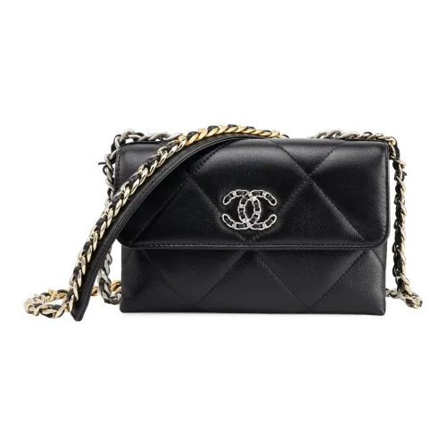 CHANEL 19Bag Lambskin Сумка через плечо Женская Черная