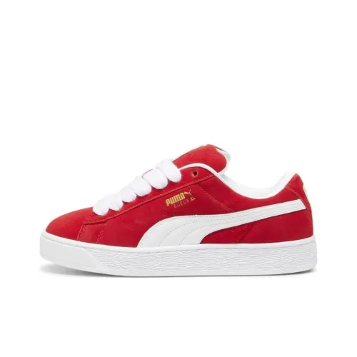 PUMA Suede XL Устойчивые к истиранию Низкие Кроссовки для скейтбординга Унисекс Красные Белые