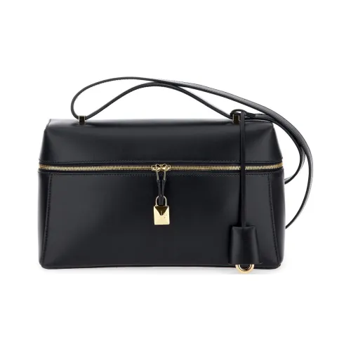 Loro Piana Extra Bag Коровья кожа Косметичка Сумка Ручная Сумка Сумка через плечо Женская Черная