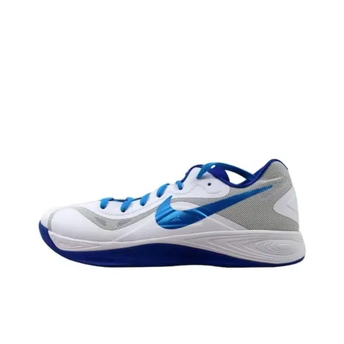 Nike Hyperfuse Low Амортизация Износостойкий Низкий Топ Баскетбольные Кроссовки Мужские Белый Синий