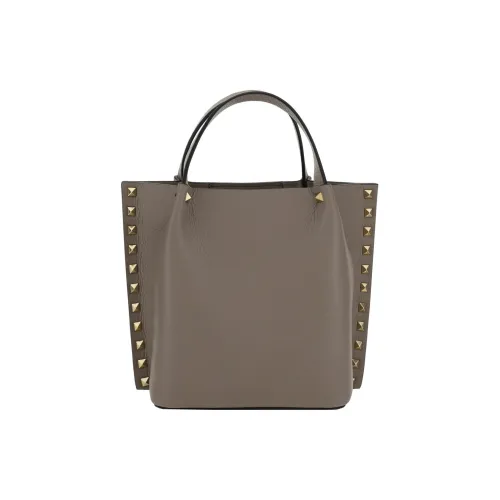 Valentino Rockstud Коровья кожа Тоут Сумка Сумка для покупок Сумка через плечо Сумка Женская Луна Тауповая