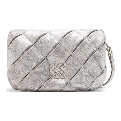 LOEWE Goya Овчина Сумка через плечо Мини Женские Палладий Золотой