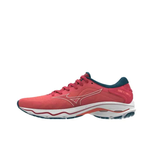 Mizuno WAVE ULTIMA 14 Амортизация Износостойкий Низкий Топ Беговые кроссовки Женские Красный
