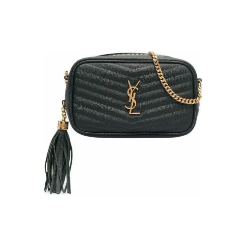 SAINT LAURENT Телячья кожа Сумка через плечо Женская Темно-зеленая