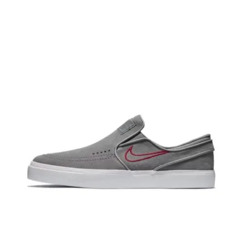 Nike SB Zoom Stefan Janoski Slip-On Амортизация Износостойкий Низкий Топ Скейтборд Кроссовки Унисекс Серый