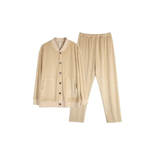 Xuan Liang 72712 Бежевый Кофейный Мужской Пижамный Комплект