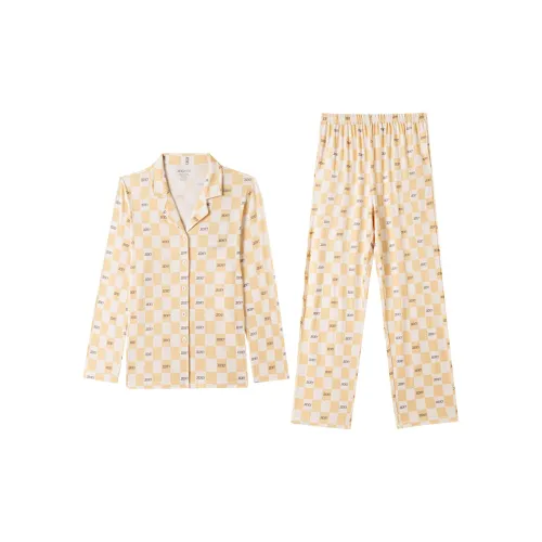 JOCKEY Pajama Комплект Женский Желтый Клетка